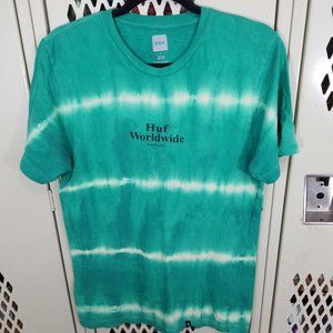Huf Worldwide Horizontal Tie Dye Logo T-Shirt